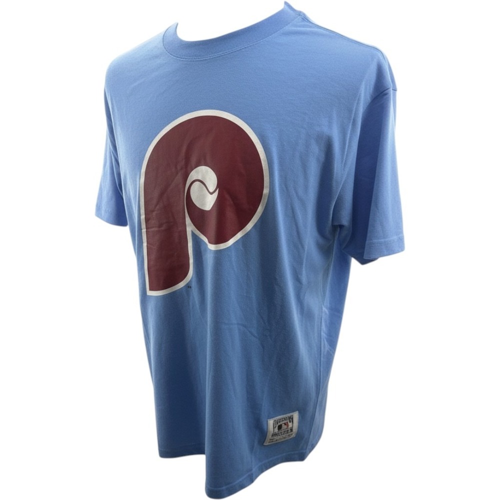 Mitchell & Ness Philadelphia Phillies Cooperstown Retro Tee Shirt Mens Med New